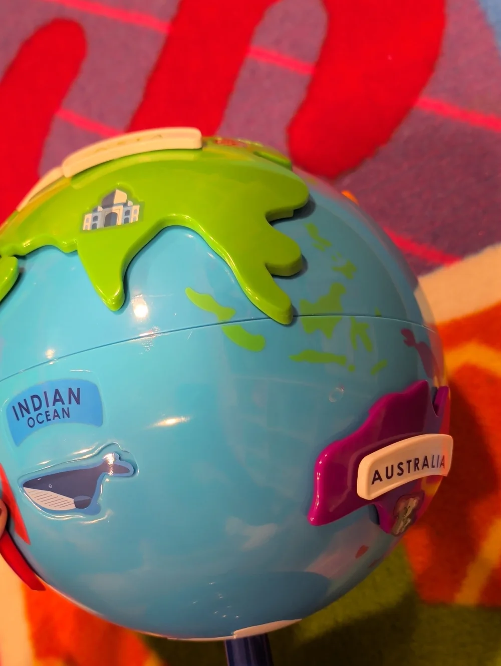 Interactive Kids Puzzle Globe - Blue and Multicolor